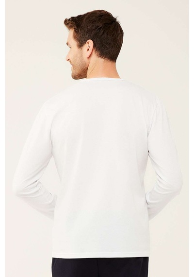 U.S. Polo Assn. Erkek Beyaz Uzun Kollu T-Shirt 18467 Beyaz