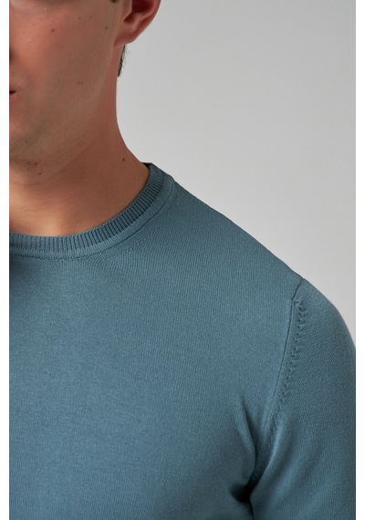 D's Damat Ds Damat Slim Fit Petrol %100 Pamuk Kazak 9hc061031000d Petrol