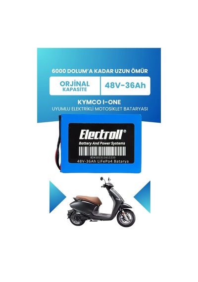 Kymco I-one Batarya Standart Kapasite Lifepo4 48v 36ah Elektrikli Motosiklet Bataryası