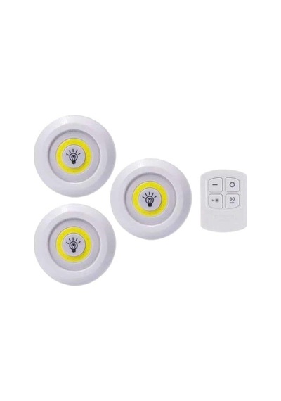 Led Lamba 3'lü Uzaktan Kumandalı Yapışkanlı Mh-hs5599-8616