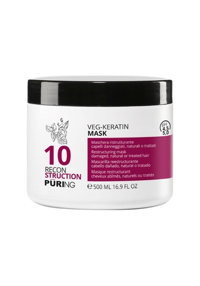 Purıng 10 Reconstruction Yıpranmış Saçlar İçin Bitkisel Keratin & Amino Asitli Onarıcı Saç Maskesi 500ml