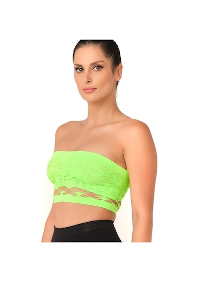 Kom Emay 4050 Double Örgü Straplez Korse Yeşil 001
