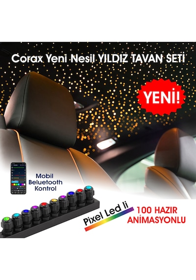 Star Light - Rolls Royce - Fiber Optik Yıldız Tavan Işık Kaynağı - 10 Çıkışlı Modül Çok Renkli