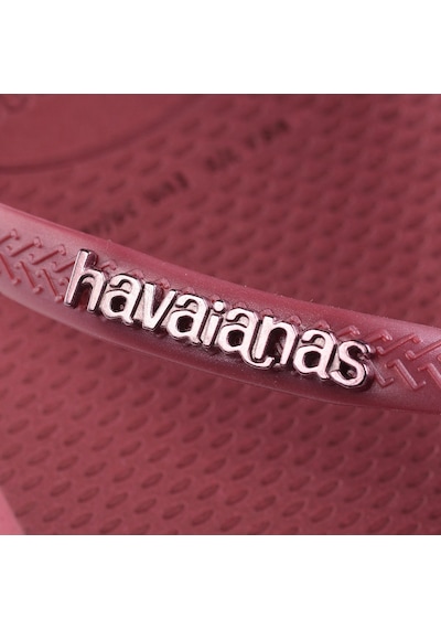 Havaianas Square Logo Metallic Plaj Terliği 4148257 Amarant Rengi Koyu Kırmızı