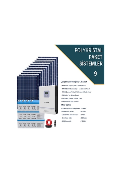 Polykristalli Büyük Ev Paketi Paket 9