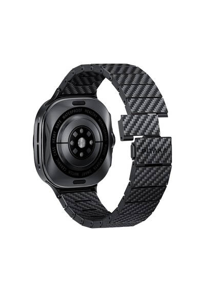 Pitaka Modern Serisi Karbon Fiber Galaxy Uyumlu Watch Ultra 47mm Kordon Black-grey Twill