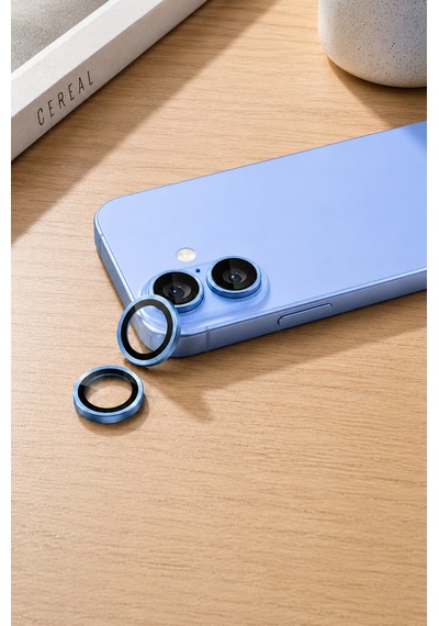 Apple iPhone 17 Uyumlu Kamera Lens Koruyucu Sis Mavisi