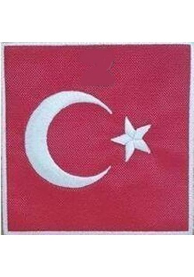 Sim Nakış Turkey Türkiye Türk Bayrakları Nakış İşleme Arma Patch Peç 10x10 Cm Kare Diğer