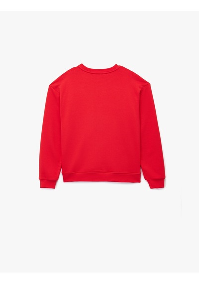 Koton Atatürk Baskılı Uzun Kollu Bisiklet Yaka Sweatshirt Kırmızı 6wkg10517ak Kırmızı