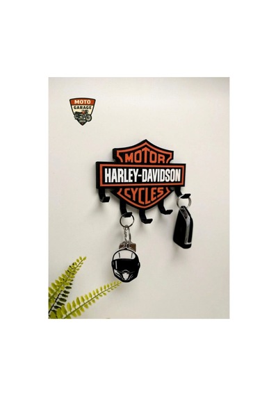 Harley Anahtar Askısı - 3d Tasarım Motosiklet Duvar Dekoru