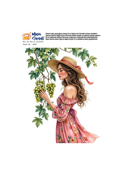 Mavi Sanat Ütü İle Rub On Transfer Kağıdı A4 Model No: 0069