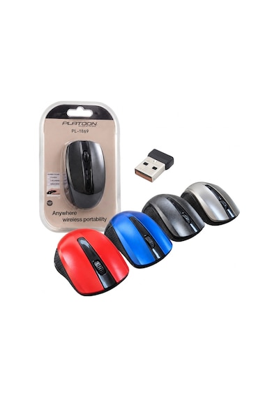 Platoon Pl-1869 Kablosuz Wireless 2.4ghz Usb Nano Alıcı Mouse Standart