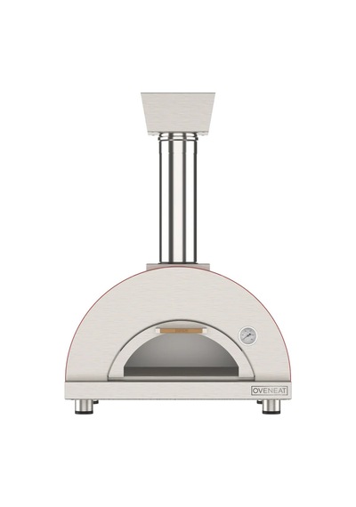 Oveneat Single Odun Ateş'li Gri Pizza Fırını Gümüş - Siyah