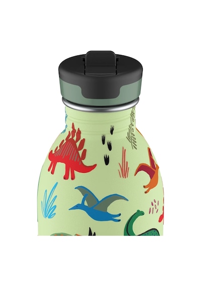 Kids Bottle Jurassic Friends Pipetli Paslanmaz Çelik Çocuk Su Matarası 500 Ml Renkli