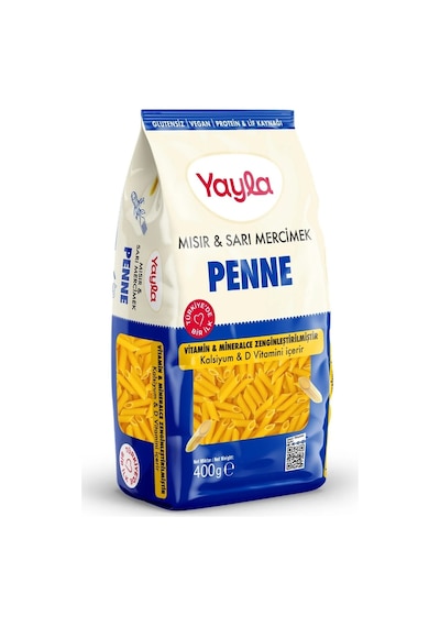 Glutensiz Mısır Ve Sarı Mercimek Penne Makarna 400 G