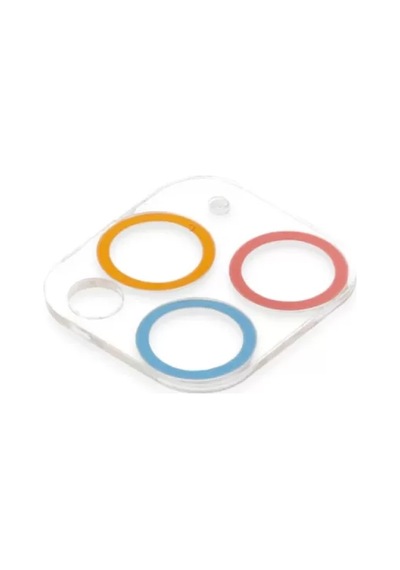 Newface Apple İphone 11 Pro Max Renkli Kamera Lens Koruma Cam - Pembe-mavi