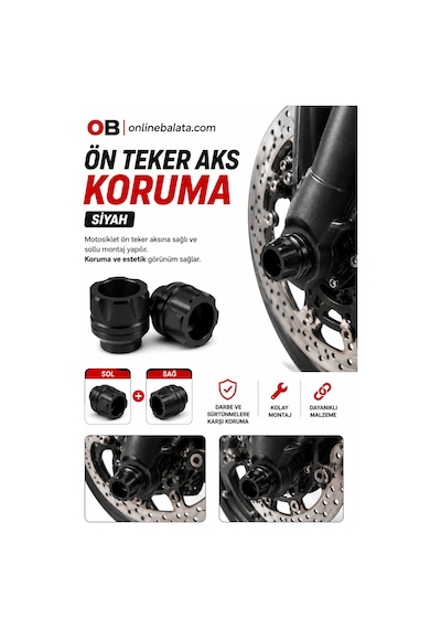Revolt Rs Serileri Ön Teker Aks Koruma Siyah 639s94