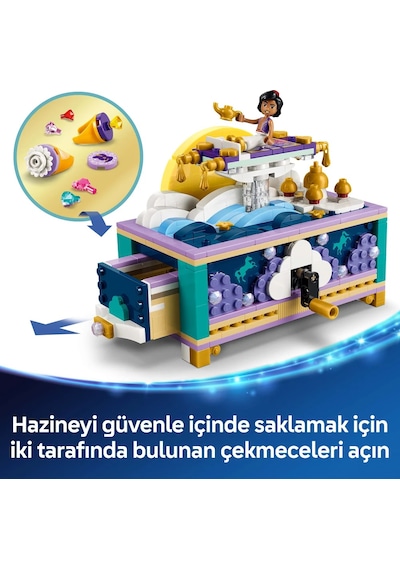 LEGO® ǀ Disney Princess Yasemin’in Mücevher Kutusu 43295 – 6 Yaş ve Üzeri için Mini Bebek İçeren Oyuncak Yapım Seti (458 Parça)