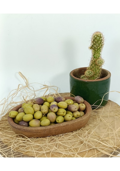 Aydın Yöresi Mudanya Cinsi Sofralık Tatlandırılmış Çizik Zeytin 3 Kg