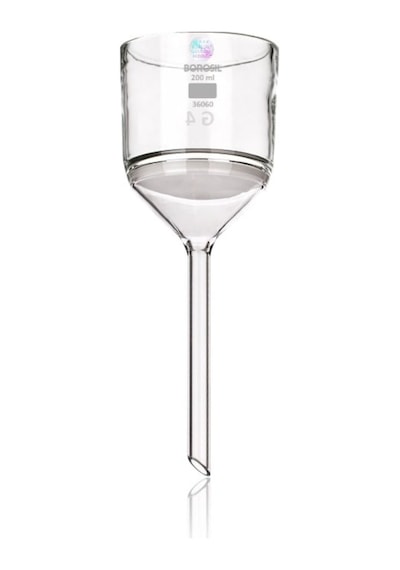 Cam Buhner Hunisi 200 Ml Porozite 1 - Nuçe Hunisi - Sinterlenmiş