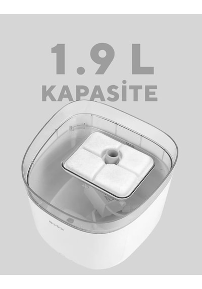 Gaman Sl-22 1.9 L Wifii Akıllı Evcil Hayvan Su Kabı Otomatik Su Kabı