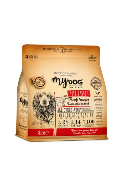 Mydog Az Tahıllı Dana Etli Yüksek Enerji Yetişkin Tüm Irk Köpek M