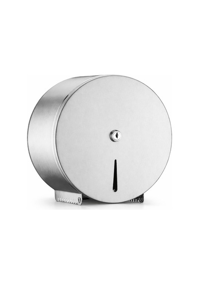 Aqua Bagno Basic Jumbo Tuvalet Kağıtlığı Paslanmaz Çelik Mat Krom Kilitli Dispenser
