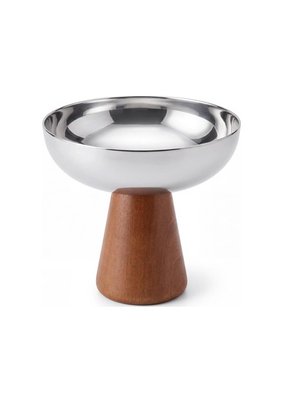Mallart Ahşap Ayaklı Paslanmaz Çelik Dondurma Ve Tatlı Kasesi - 12 Cm Kadeh Formlu Lüks Sunum Çanağı, Puding Mousse Ve Meyve Servis Kupı gümüş Mallart Ahşap Ayaklı Paslanmaz Çelik Dondurma Ve Tatlı Kasesi - 12 Cm Kadeh Formlu Lüks Sunum Çanağı, Puding Mousse Ve Meyve Servis Kupı gümüş