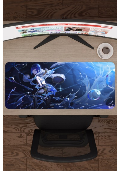 Yelan Genshin Impact Anime Gacha V4 - 70x30 Xl Gaming Mouse Pad Fare Altlığı