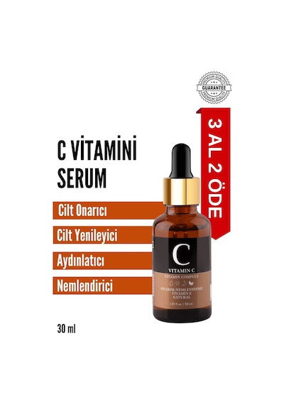 C Vitamini Cilt Bakım Serumu Aydınlatıcı Ve Ton Eşitleyici Hyaluronic Acid Içeren Serum 30 Ml