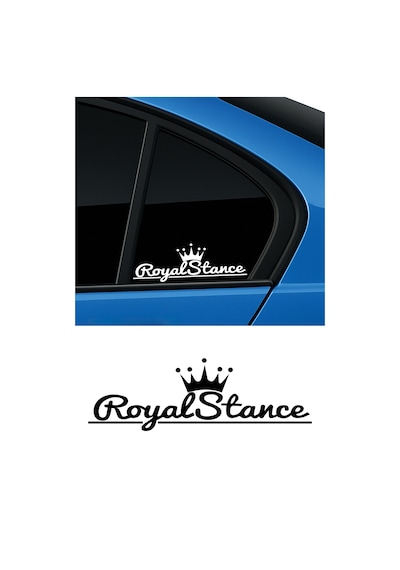 Royal Stance Sticker, Oto Sticker, Motor Sticker 15x5 Cm
