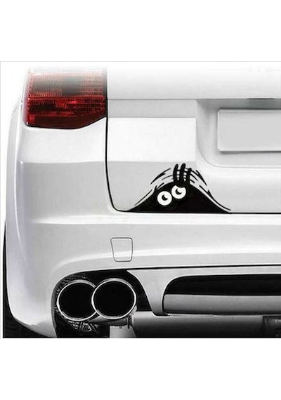 Bagajdan Bakan Gölge Adam Göz Gözler Sticker 00656