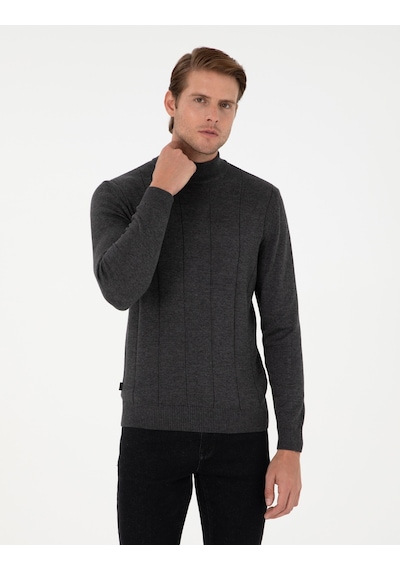 Pierre Cardin Erkek Antrasit Melanj Kazak /triko 50300460-vr081 Antrasit Melanj