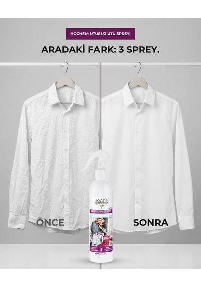 Toptancı Paketi Hochei Ütüsüz Ütü Spreyi 400 Ml X 20 Adet 20'li Set