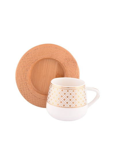 Bambum Hanzade 6 Kişilik Kahve Takımı Desen Altlıklı B0933