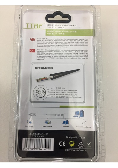 Ttaf 96147 2 Mt Ieee 1394 4P/4P Firewire Dv Kablo