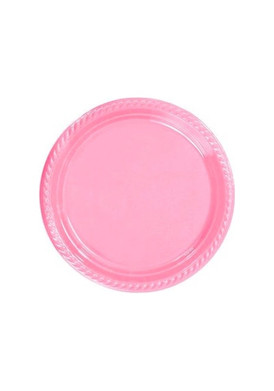 Piknik Davet Doğum Günü Omeyva Sofra Seti - 25 Kişilik Pembe Tabak Bardak Çatal Takımı Pembe