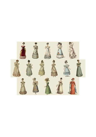 Vintage Art Moda Poster Seti-16 Adet