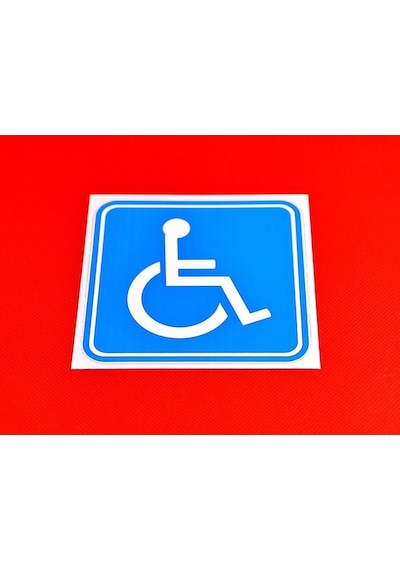 Engelli Araç Sticker - Ölçüler 10.5X10.5 (2 Adet))