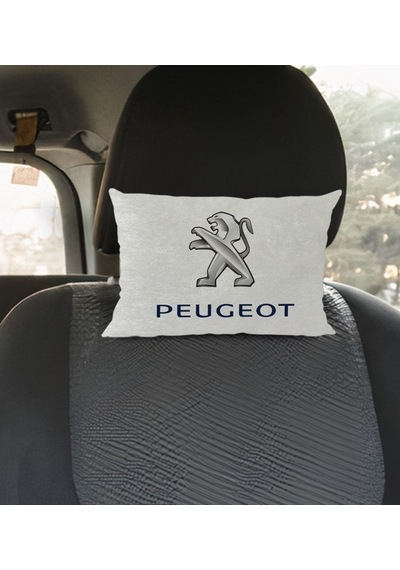 Bk Gift Peugeot Tasarımlı Dikdörtgen Araç Koltuk Yastığı-1