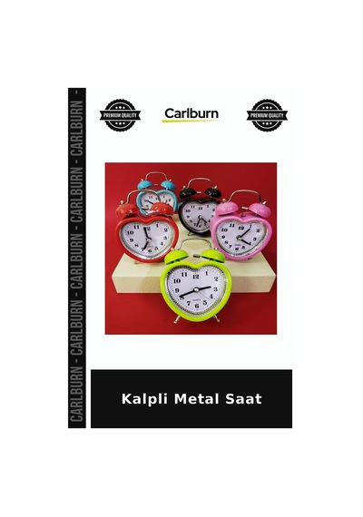 Kalpli Metal Saat Hediyelik Aksesuar Günlük Hediye Dekor Süsü Çok Renkli