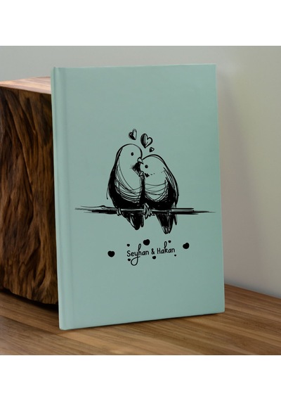 Bk Gift Sevgiliye Özel İsimli Su Yeşili Defter Ve Yeşil Cam Matara Hediye Seti-4, Sevgiliye Hediye, Sevgililer Günü, Yeni İş Hediyesi