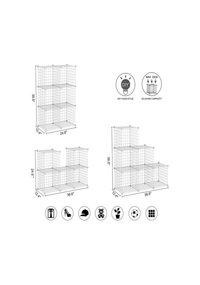 6 Bölmeli Beyaz Portatif Çok Amaçlı Metal Tel Dolap Raf Kitaplık Organizer Çok Renkli 6 Bölmeli Beyaz Portatif Çok Amaçlı Metal Tel Dolap Raf Kitaplık Organizer Çok Renkli