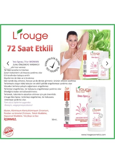 L Rouge Deo Spray For Woman / For Man 2'li Set Ter Kokusu Giderici