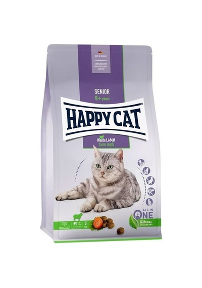 Happy Cat Senior Weide Lamm Kuzu Etli Yaşlı Kedi Maması 4 KG