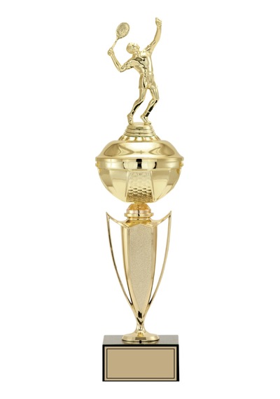 Odak Kupa - Figürlü Kupalar - Tenis Erkek Figürlü Kupalar Fg-067 A - 48 Cm Altın - Beyaz