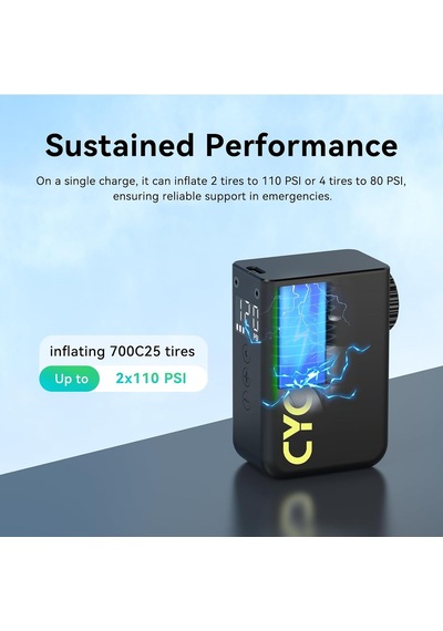 Cycplus Tiny Elektrikli Bisiklet Pompası As2ultra, 90g, Magnezyum Alaşımlı