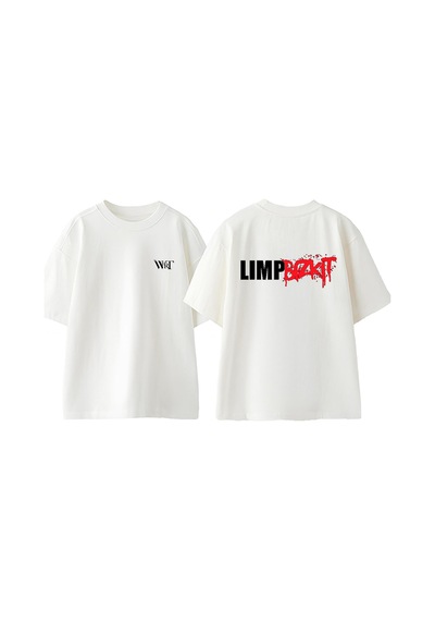 Thewert Limp Bizkit 3 Tasarım Sırt Baskılı Pamuk Beyaz Oversize T-shirt