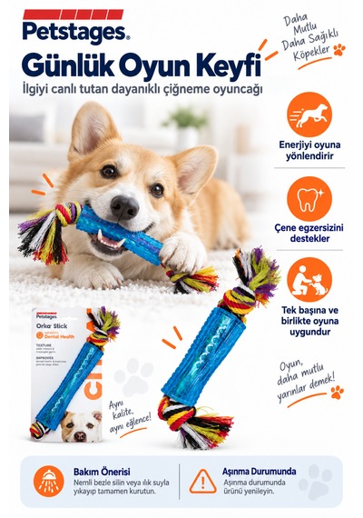 Petstages Orka Stick İpli Köpek Çiğneme Oyuncağı