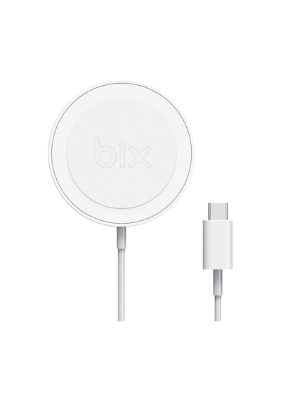 Bix BXMG15 15W Manyetik Kablosuz Şarj Cihazı Beyaz